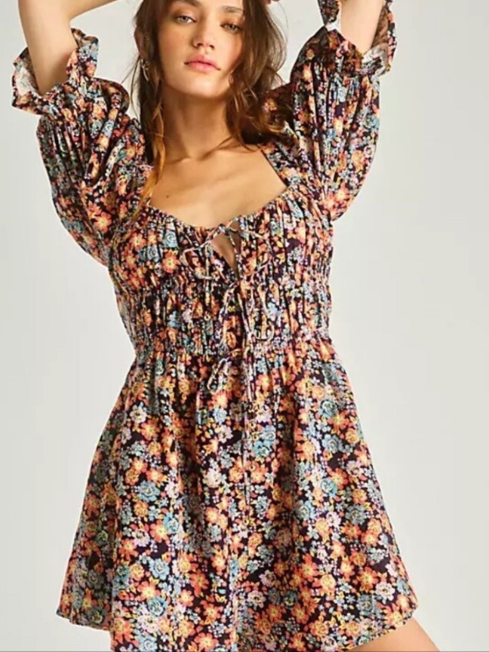 Free People Show Me Love Linen Romper Large